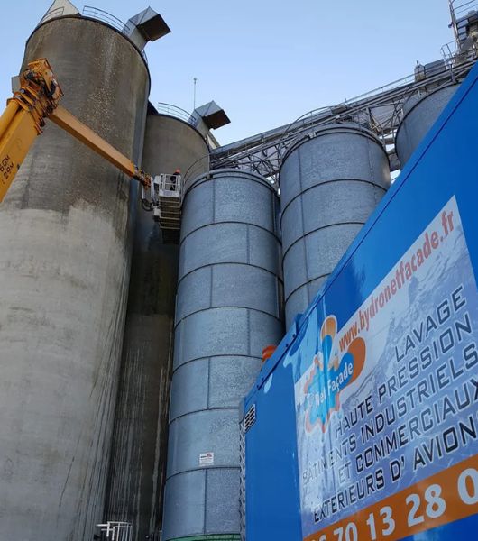 Intervention d'Hydronet sur le nettoyage d'un silo
